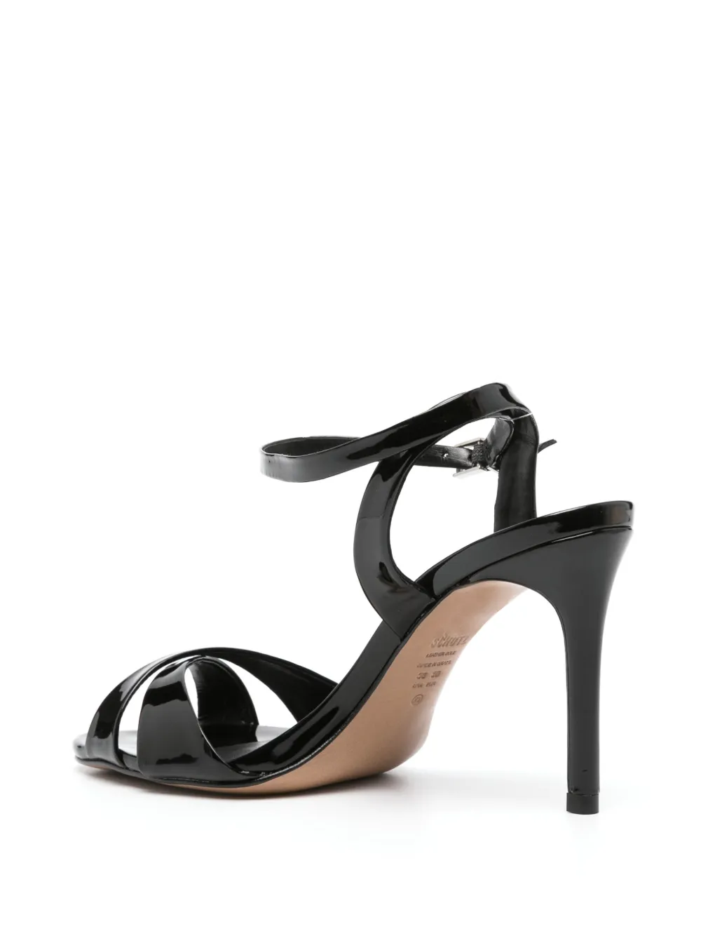 Schutz Hilda 100mm Leather Sandals In Black