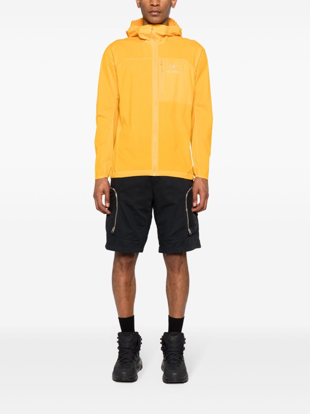 Shop Arc'teryx Squamish Hooded Jacket In Yellow
