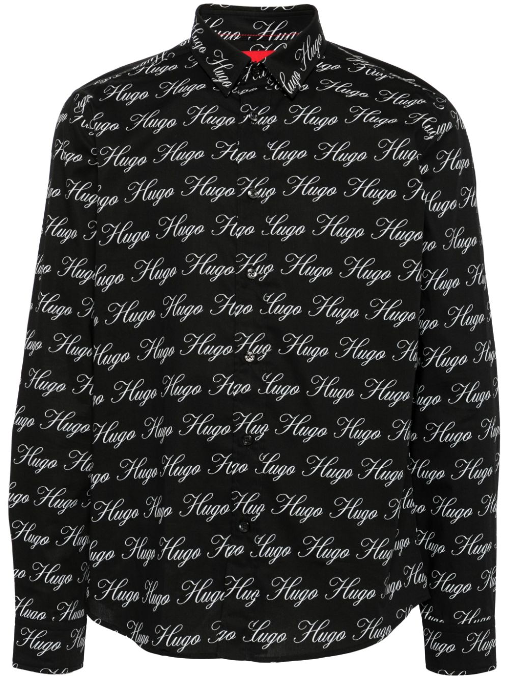 HUGO Overhemd met logoprint Zwart
