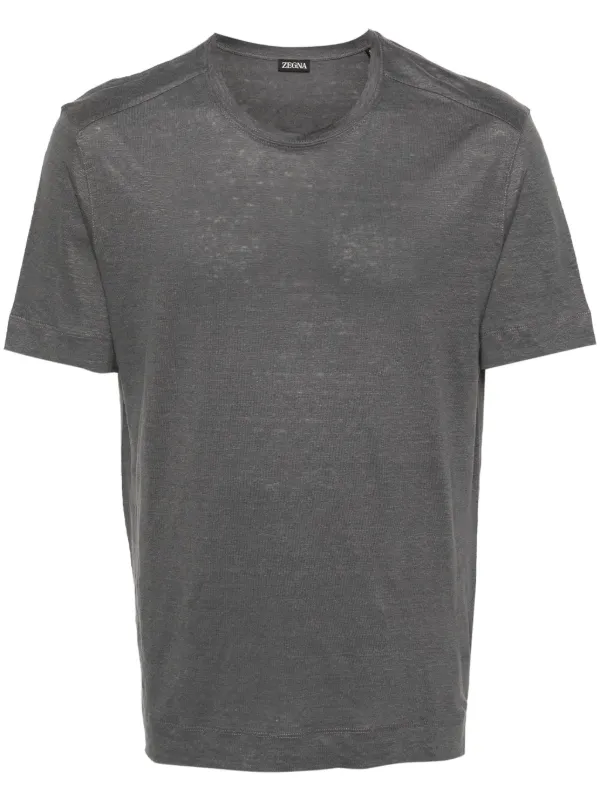 【関税込み】ZEGNA グレー クルーネックTシャツ ZEGNAのグレー クルーネックTシャツがセール中