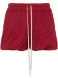Rick Owens side-slits jersey shorts - Red
