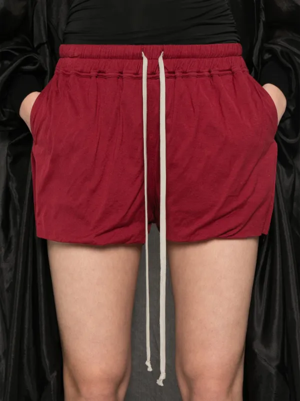 Rick Owens サイドスリット ショートパンツ | レッド | FARFETCH JP