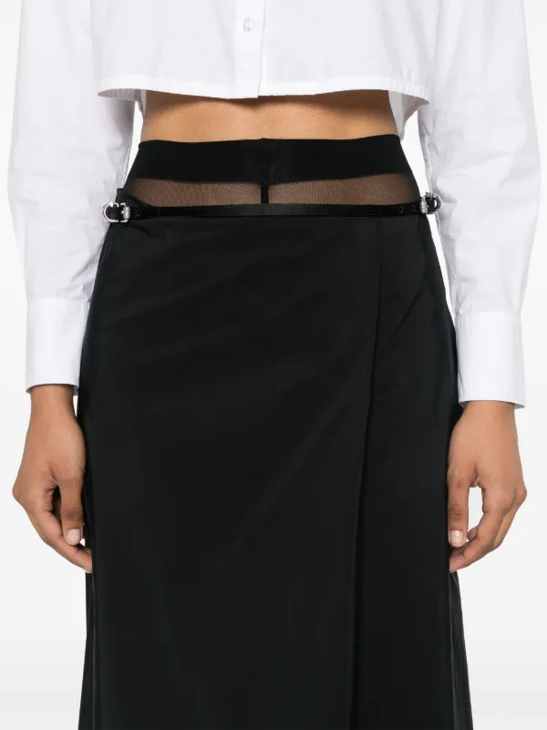 スカート GIVENCHY VOYOU DENIM WRAP SKIRT Givenchy Voyou Wrap Skirt in Leather | Saks Fifth Avenue