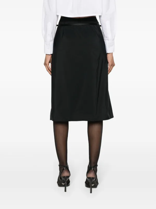 Givenchy Voyou Taffeta Wrap Skirt | Black | FARFETCH