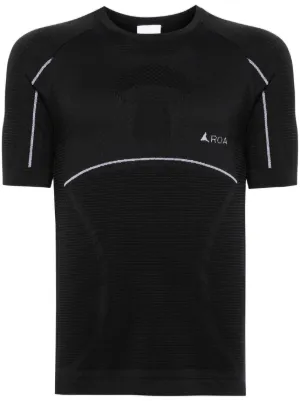 Tシャツ・カットソー ROA Men T Shirts RBMW0290YA26 BLK0001 Black Black logo-detail t-shirt Roa - men - ROA