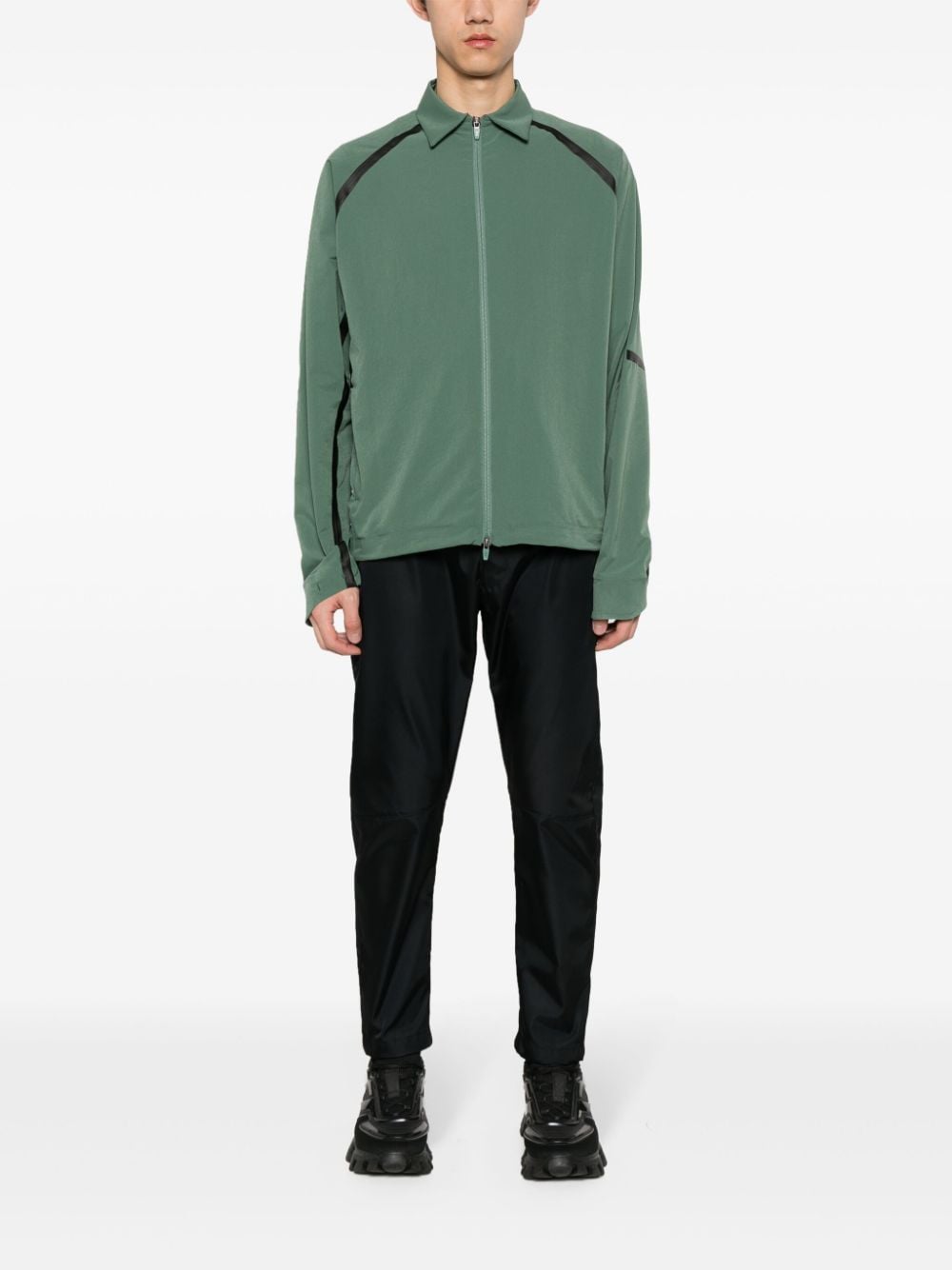 Herno ripstock-texture shirt jacket - Groen