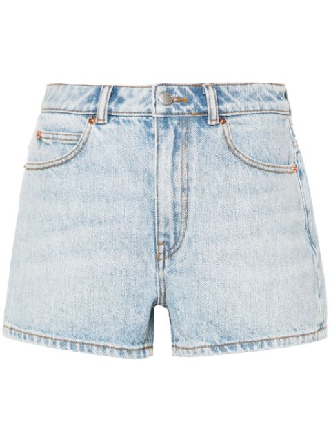 Alexander Wang logo-embroidered denim shorts