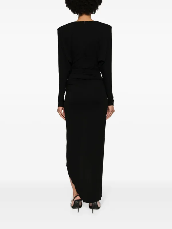 Alexandre Vauthier V-neck Crepe Maxi Dress | Black | FARFETCH JO Alexandre Vauthier V-neck Crepe Maxi Dress | Black | FARFETCH JO