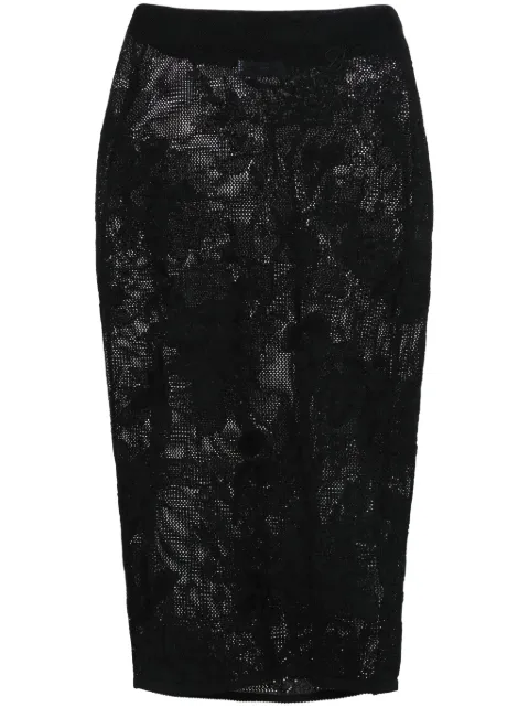 Blumarine open-knit midi skirt