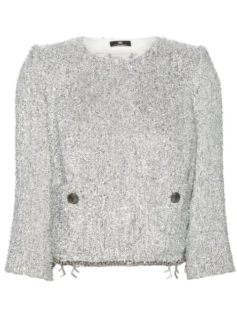 Elisabetta Franchi tweed cropped jacket