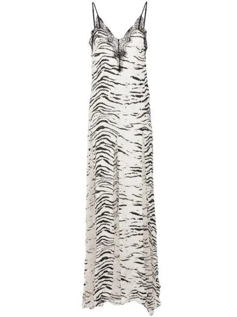 Elisabetta Franchi vestido largo con animal print