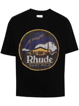 【関税・送料無料】Rhude Tシャツ RHUDE ロゴ Tスカート | ブラック | FARFETCH JP