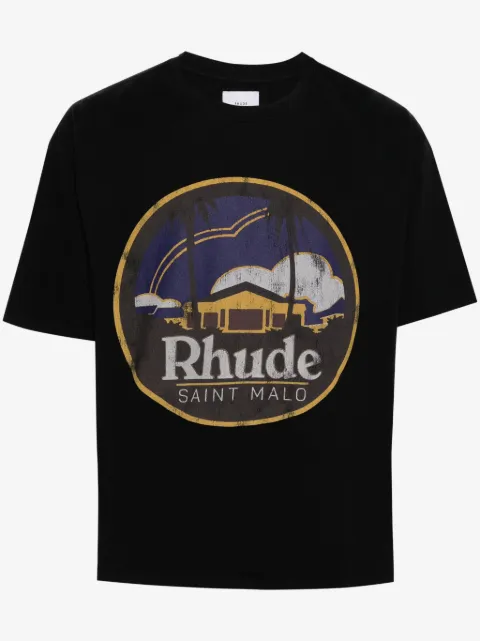 RHUDE t-shirt en coton à logo imprimé