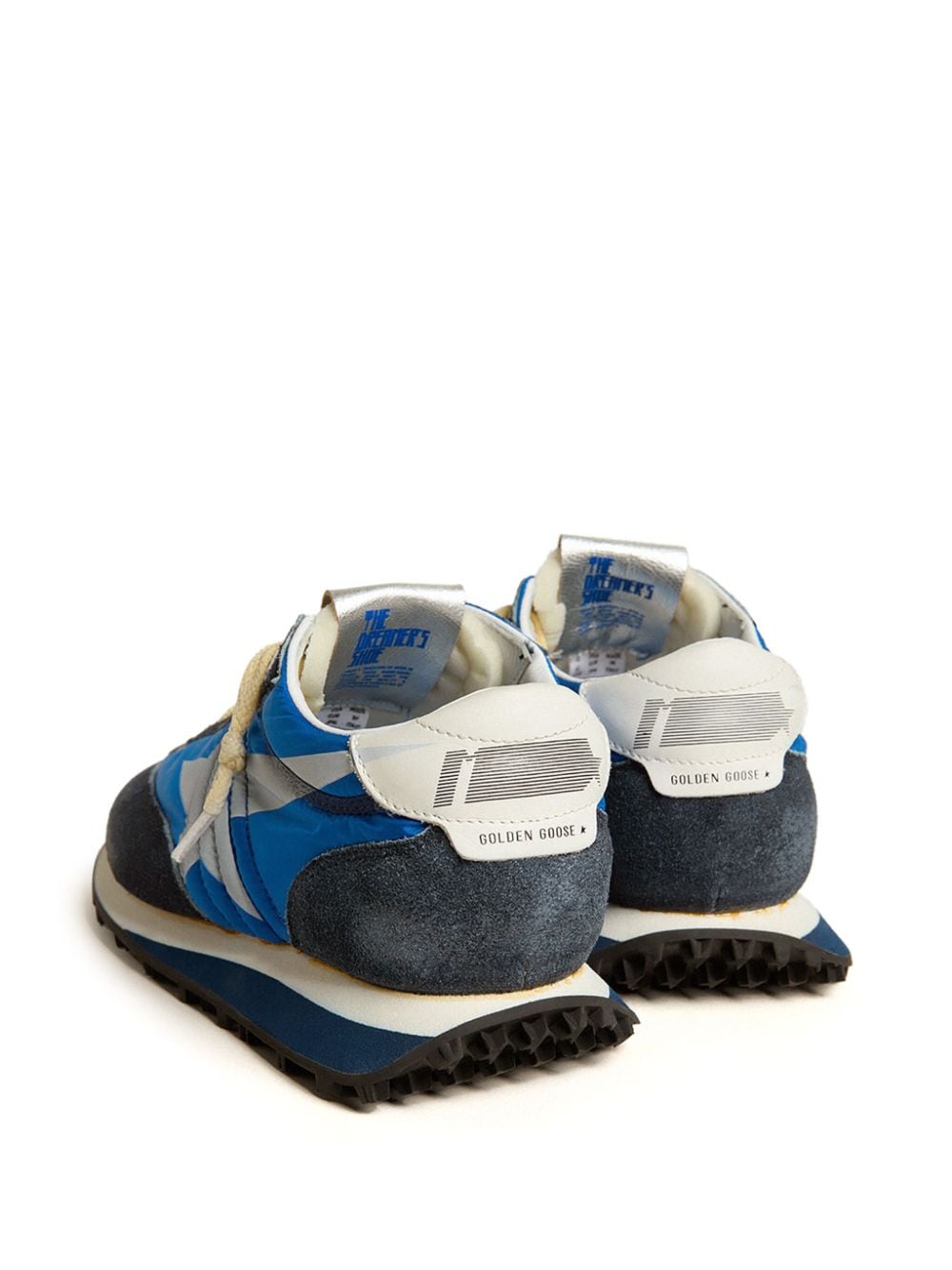 Shop Golden Goose Star-print Lace-up Sneakers In Blue