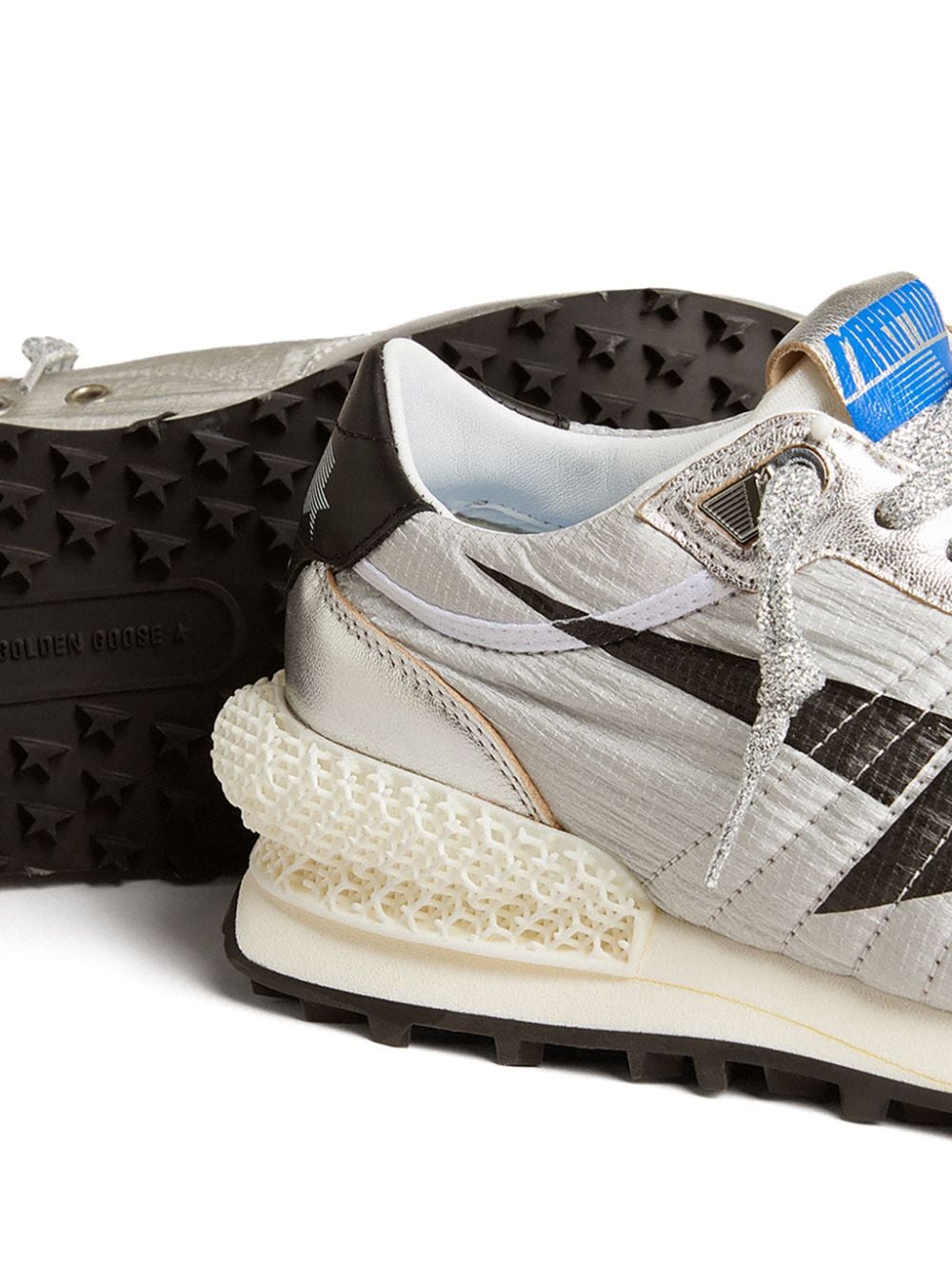 Golden Goose Marathon sneakers van gelaagd leer - Zilver