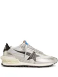 Golden Goose Running Marathon laminated-leather sneakers - Silver