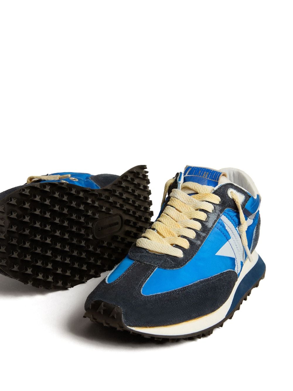 Shop Golden Goose Running Marathon Panelled Sneakers In Black