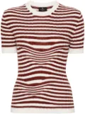 ETRO striped ribbed top - Brown