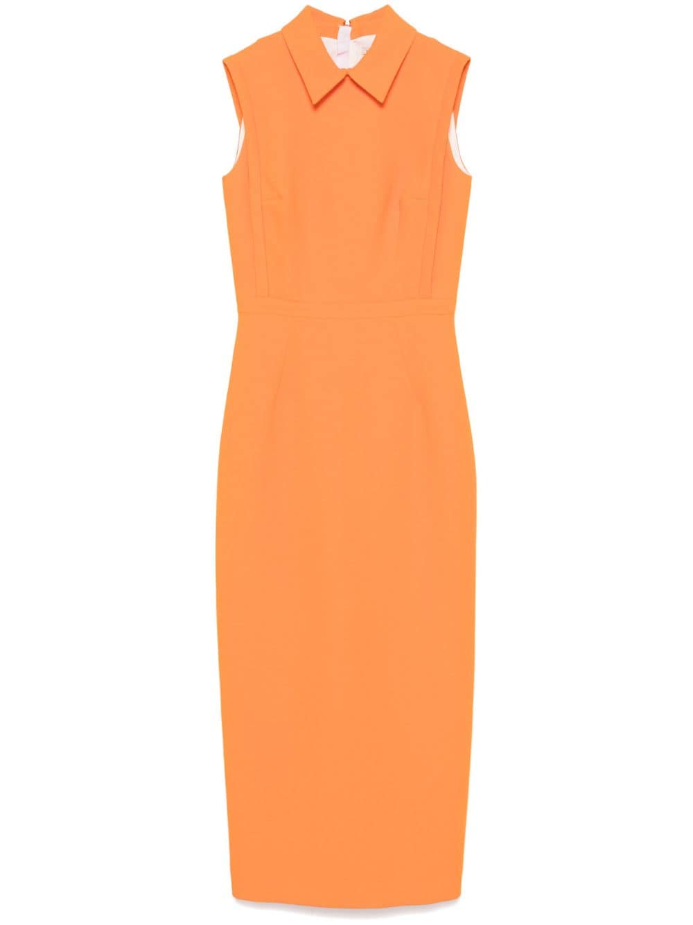 Emilia Wickstead - Miles midi dress - women - Polyester/Elastane/Polyester - 10 - Orange