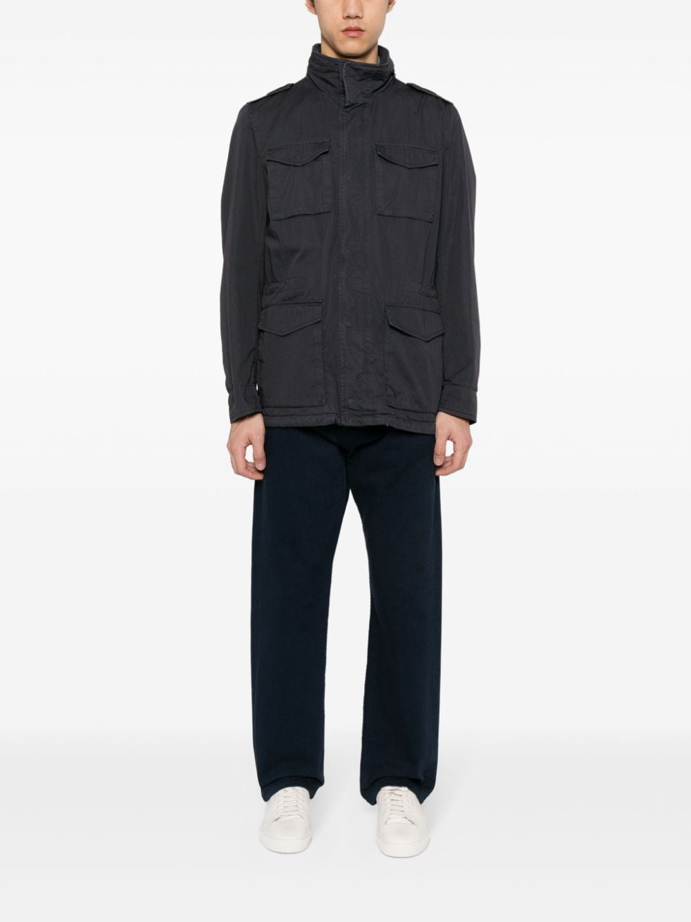 Shop Herno Tigri Field Jacket In Blue