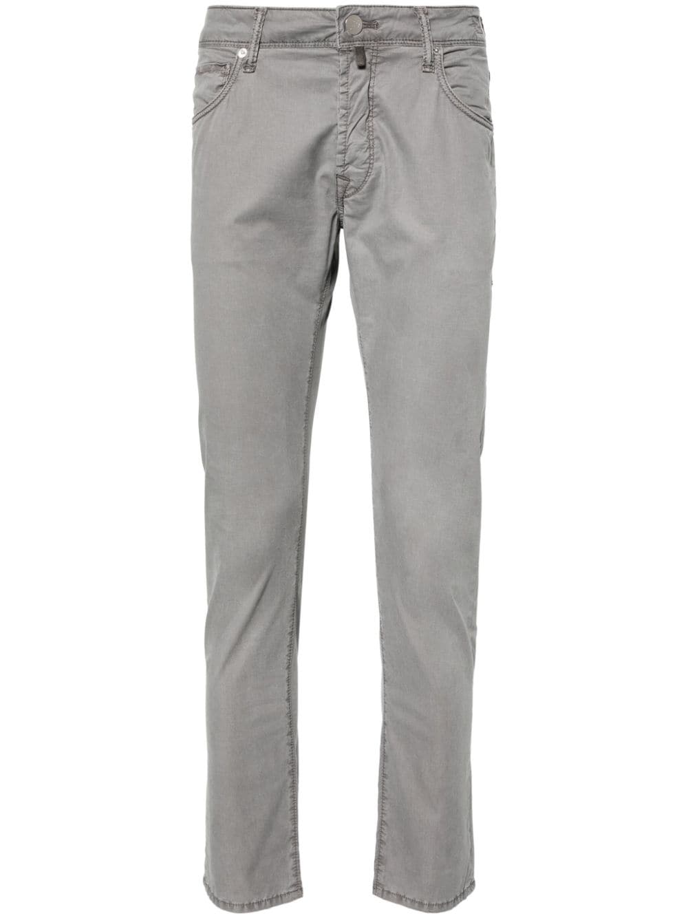 low-rise slim-fit trousers