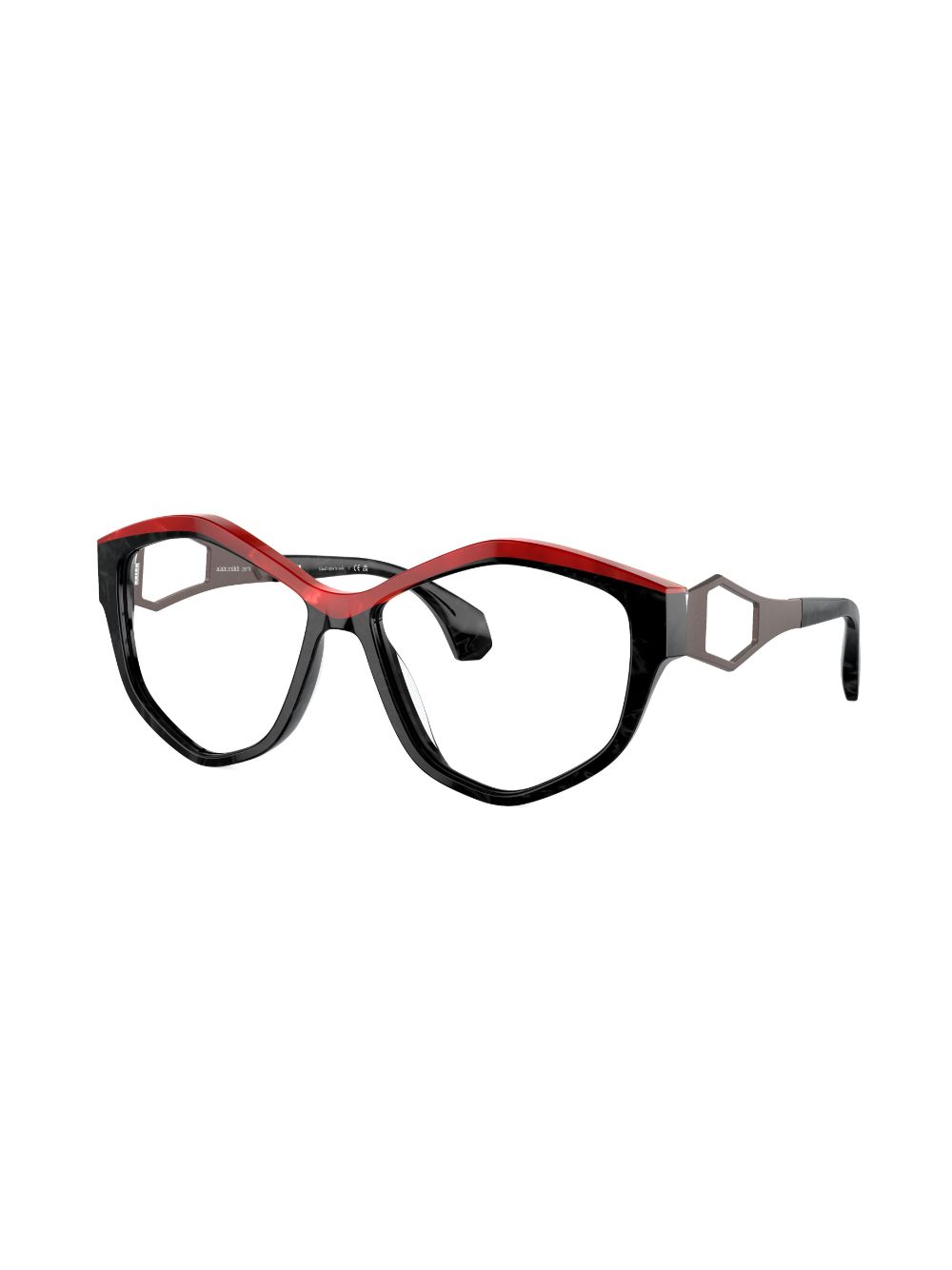 Alain Mikli geometric-frame glasses - Red