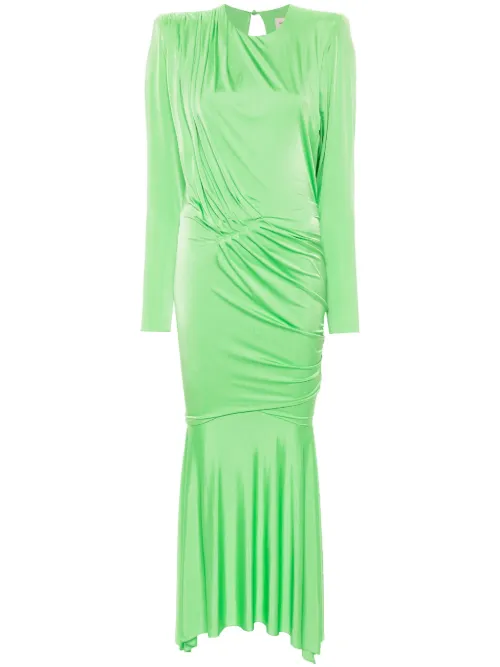 Robe plissée à coupe longue - Alexandre Vauthier - Modalova