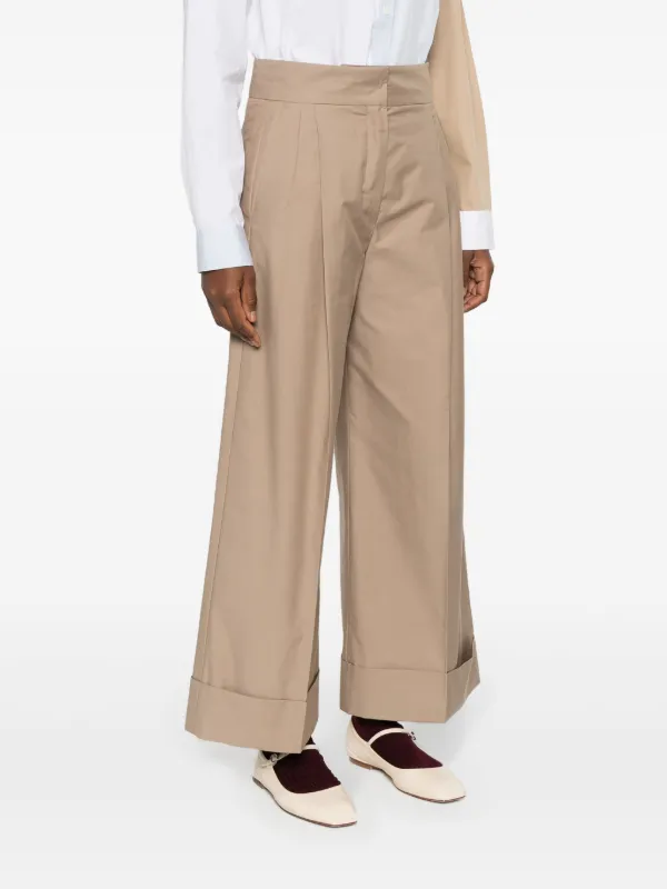 Max Mara Abba wide-leg Trousers | Brown | FARFETCH