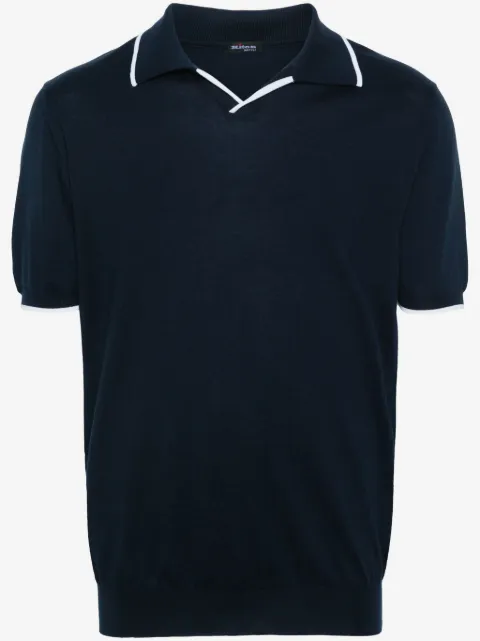 Kiton knitted cotton polo shirt