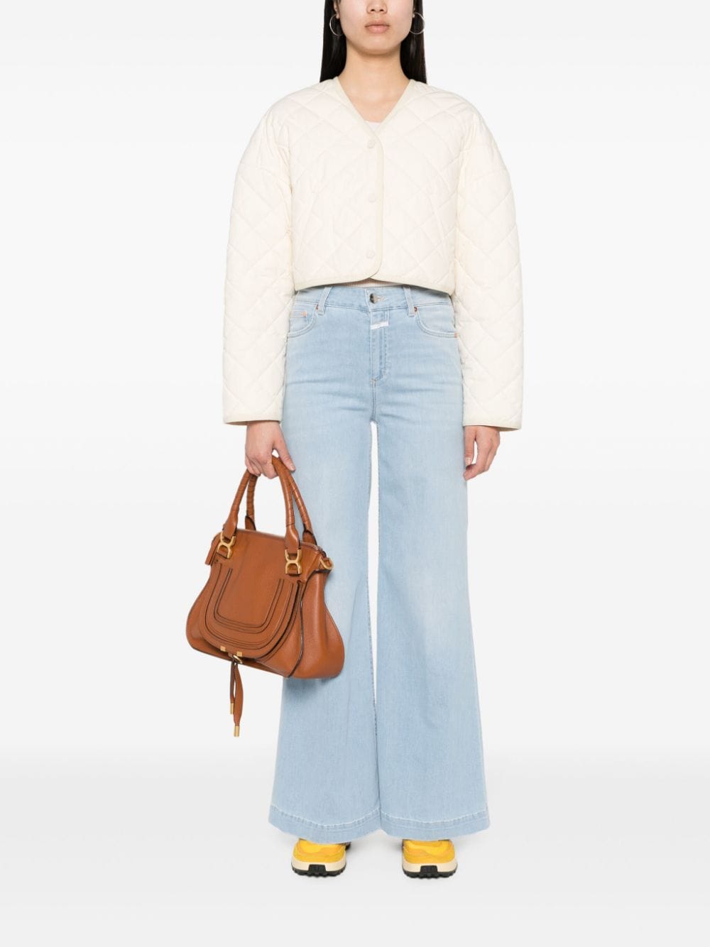 Shop Closed Glow-up High-rise Wide-leg Jeans In Blue