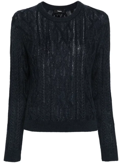 Theory cable-knit jumper