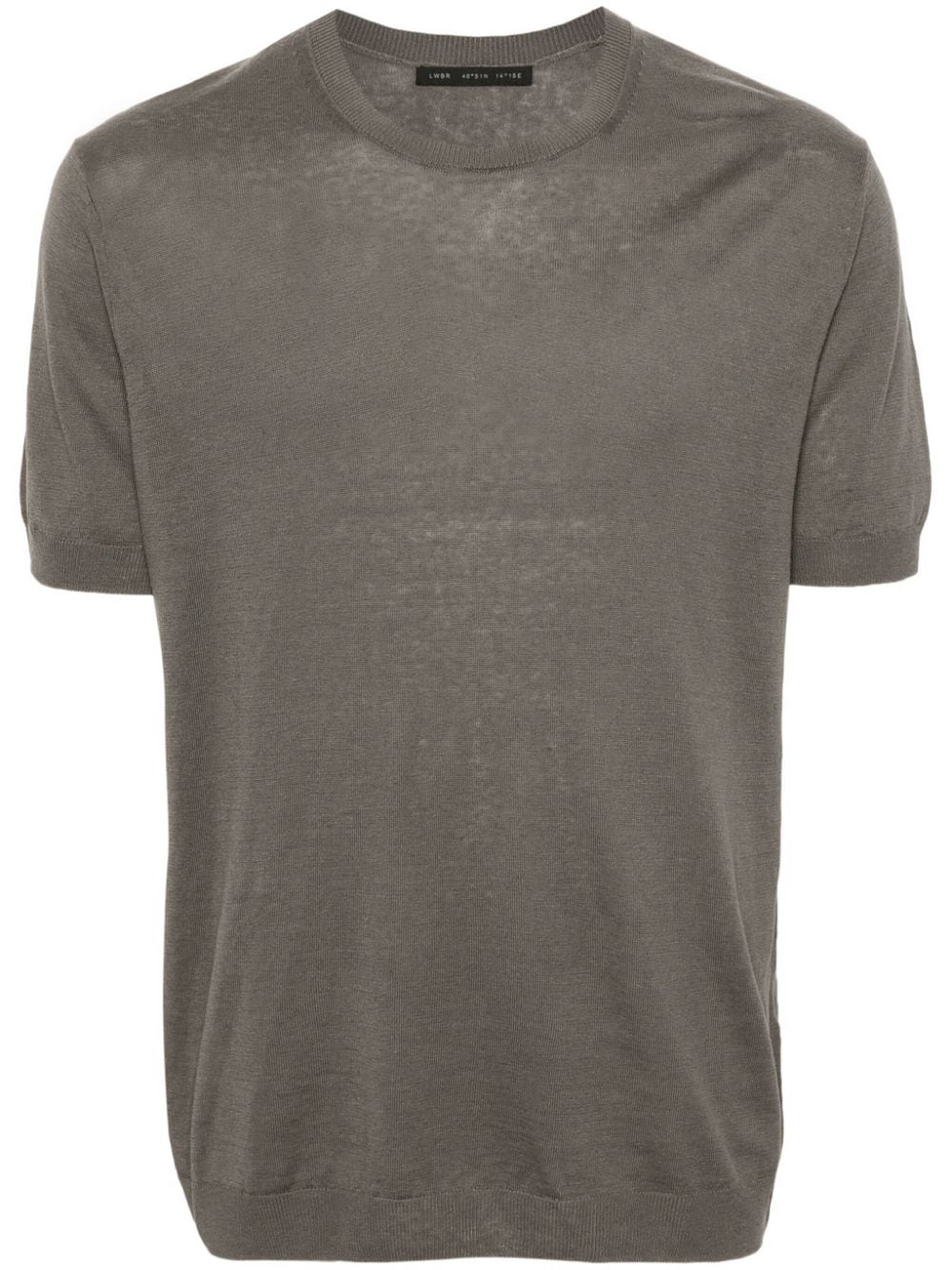Low Brand Short-sleeve Knitted T-shirt In Grey