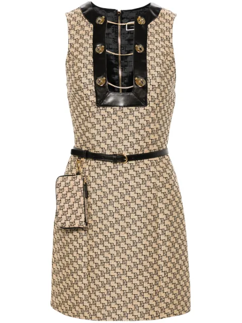 Elisabetta Franchi logo-jacquard mini dress