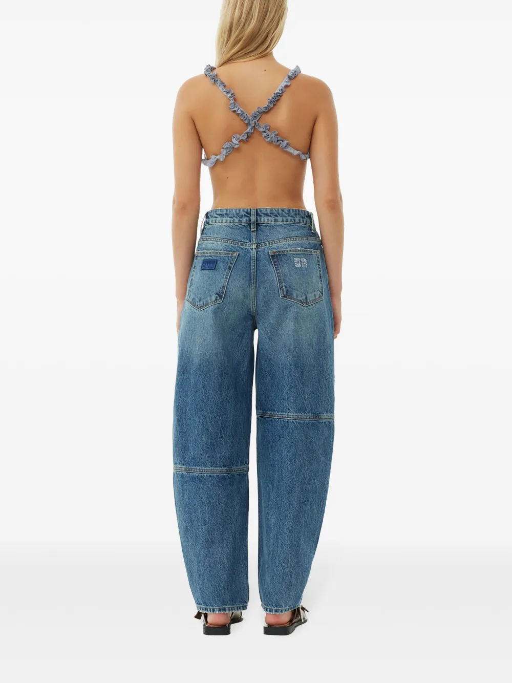 GANNI Cropped top Zilver