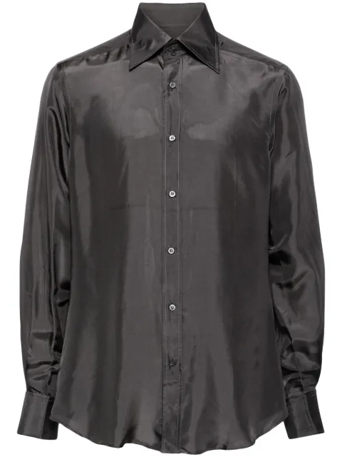 Gucci silk point-collar shirt