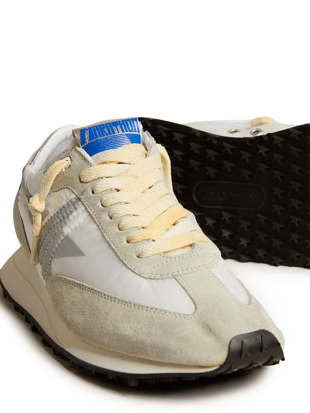 Shop Golden Goose Running Marathon Panelled Sneakers In White
