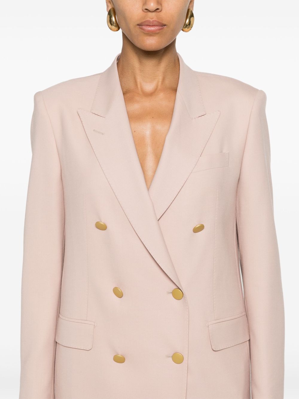 Shop Tagliatore Jasmine Double-breasted Blazer In Pink