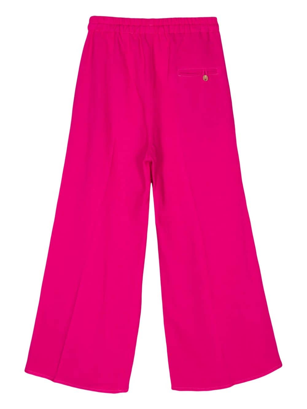 Shop Alysi High-waist Cropped Trousers In Pink
