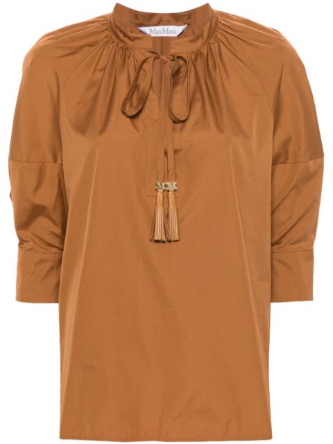 Max Mara tassel-detail cotton blouse Women