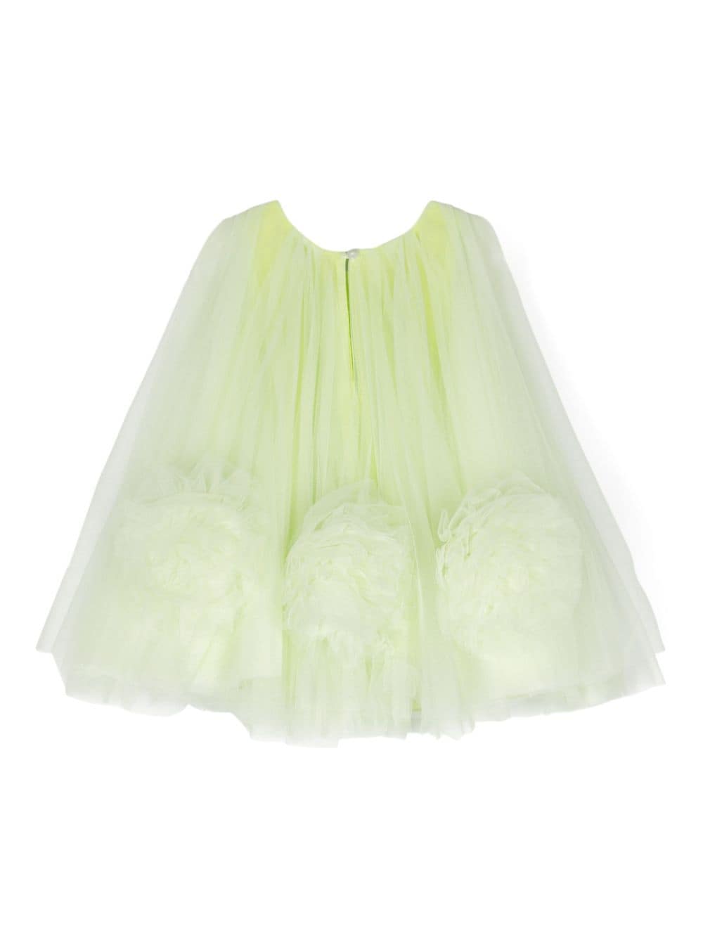 Shop Miss Grant Floral-appliqué Tulle Dress In Green