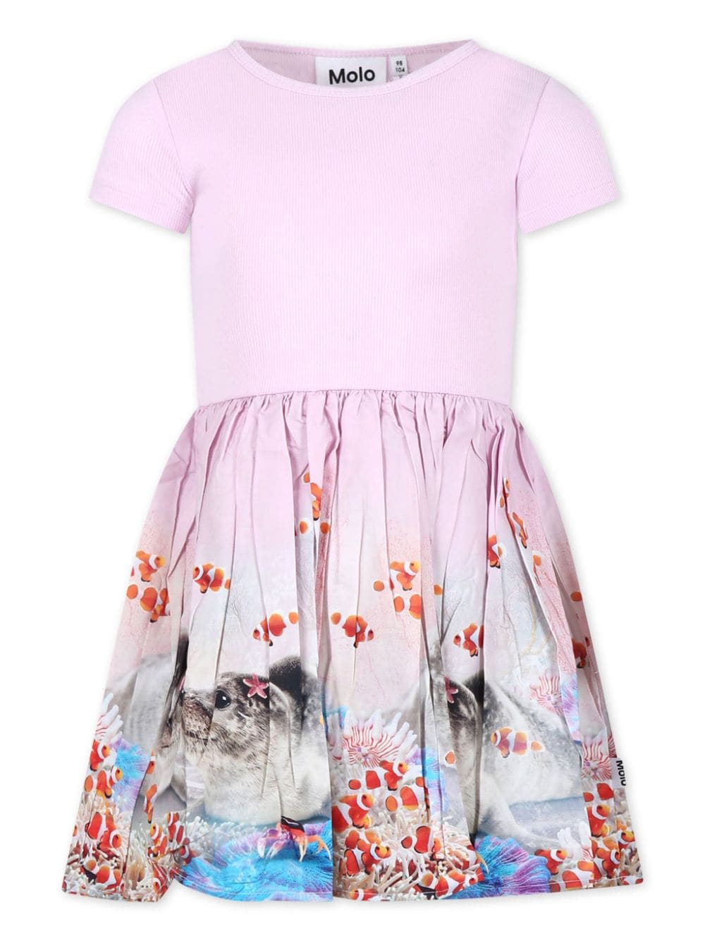Molo Kids' Cissa Graphic-print Dress In Pink