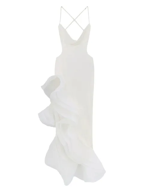 Retrofete Kaitlin cowl-neck ruffled dress