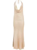 Retrofete Saar embellished plunge-neck dress - Neutrals