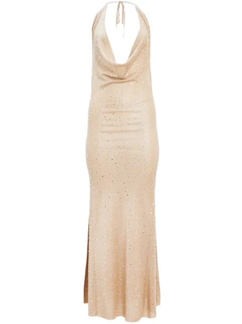 Retrofete Saar embellished plunge-neck dress