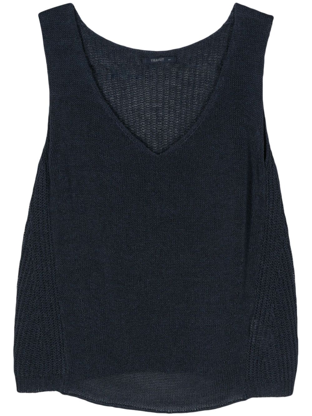 Transit V-neck Knitted Tank Top In Blue
