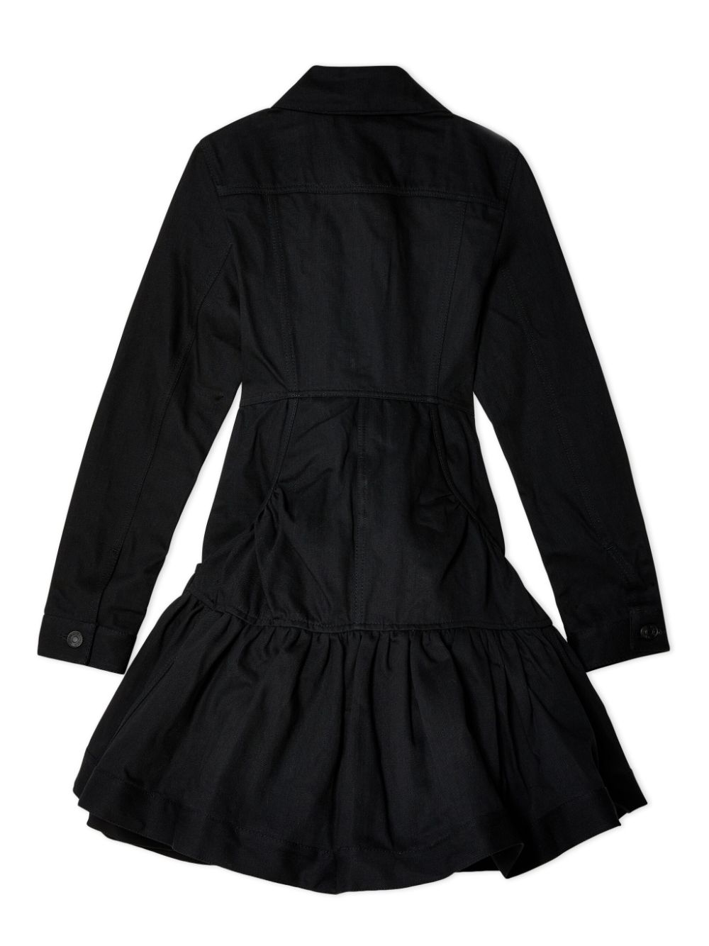 Shop Cecilie Bahnsen Gill Cotton Tiered Dress In Black