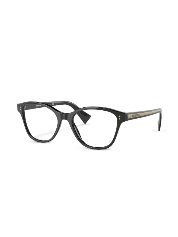 Miu Miu Eyewear round-frame Glasses | Black | FARFETCH