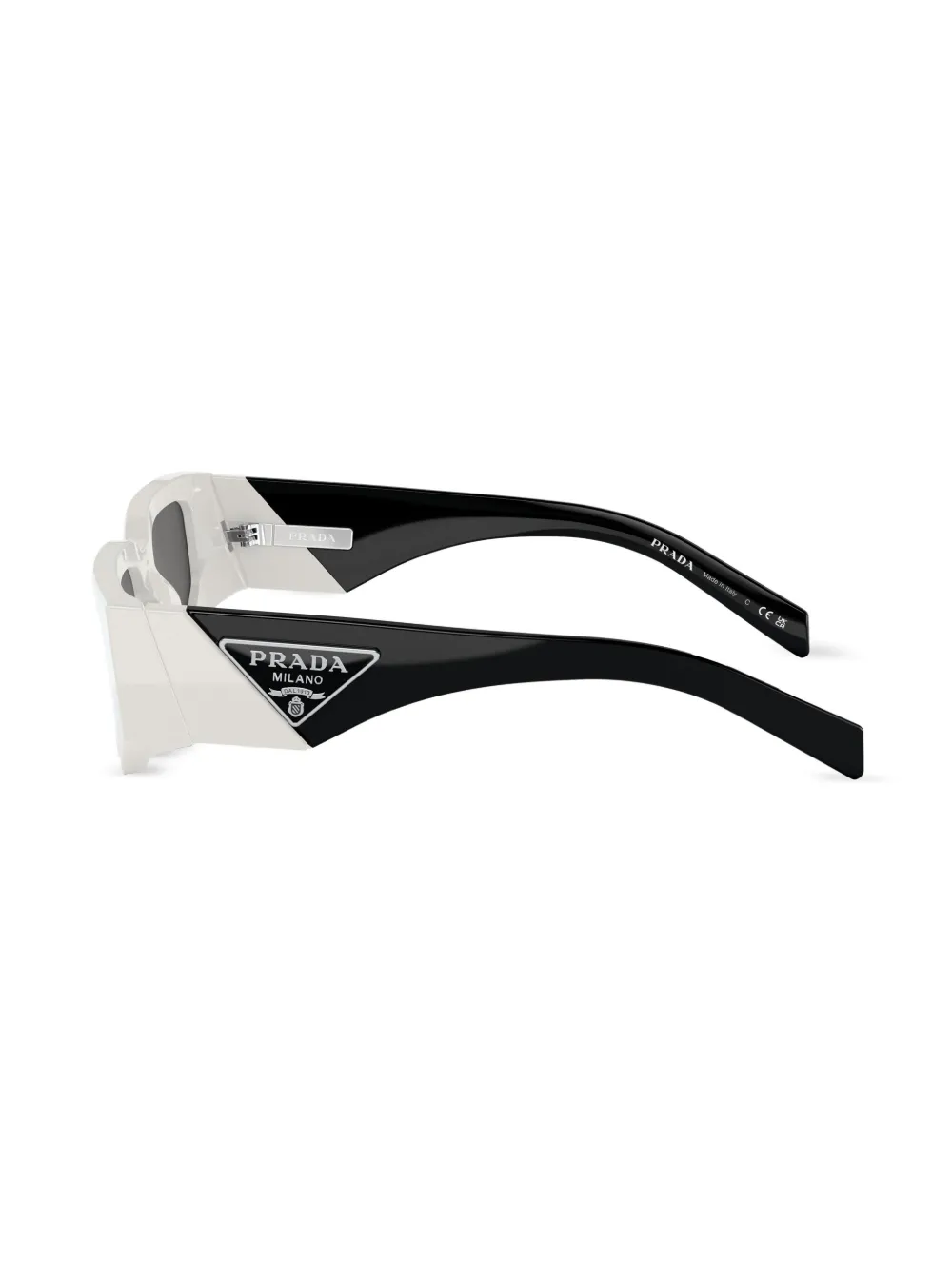 Prada Symbole Rectangular Men's Sunglasses, Pr 09zs In White