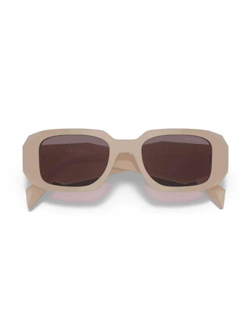 Prada Eyewear Bril met rechthoekig montuur Beige