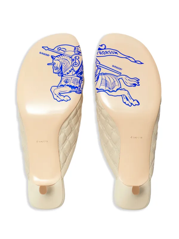 Burberry Embroidered Quilted Mules | Neutrals | FARFETCH Burberry Embroidered Quilted Mules | Neutrals | FARFETCH